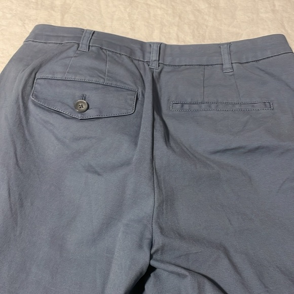 ATM Blue Cropped Cotton-Blend Twill Wide-Leg Pants Size 0 - Picture 7 of 7